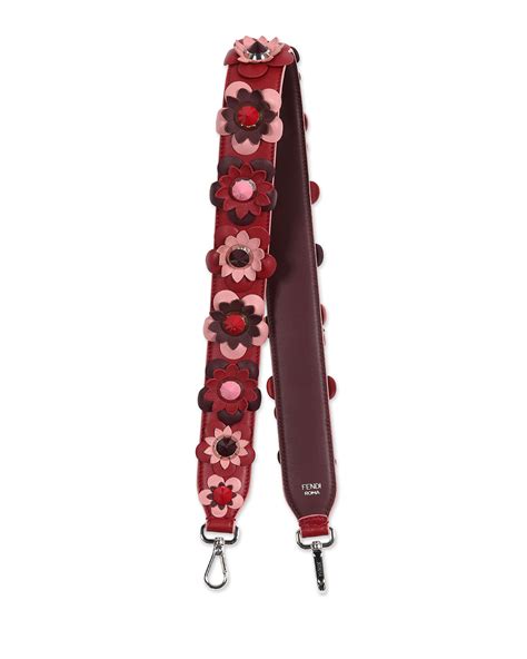 fendi leather floral strap|replacement strap for Fendi bag.